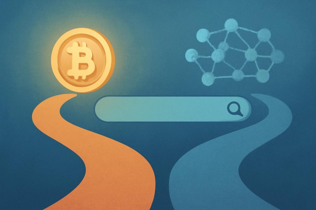 Иллюстрация к новости: Google Trends: покупка биткоина интересует больше, чем инвестиции в ИИ