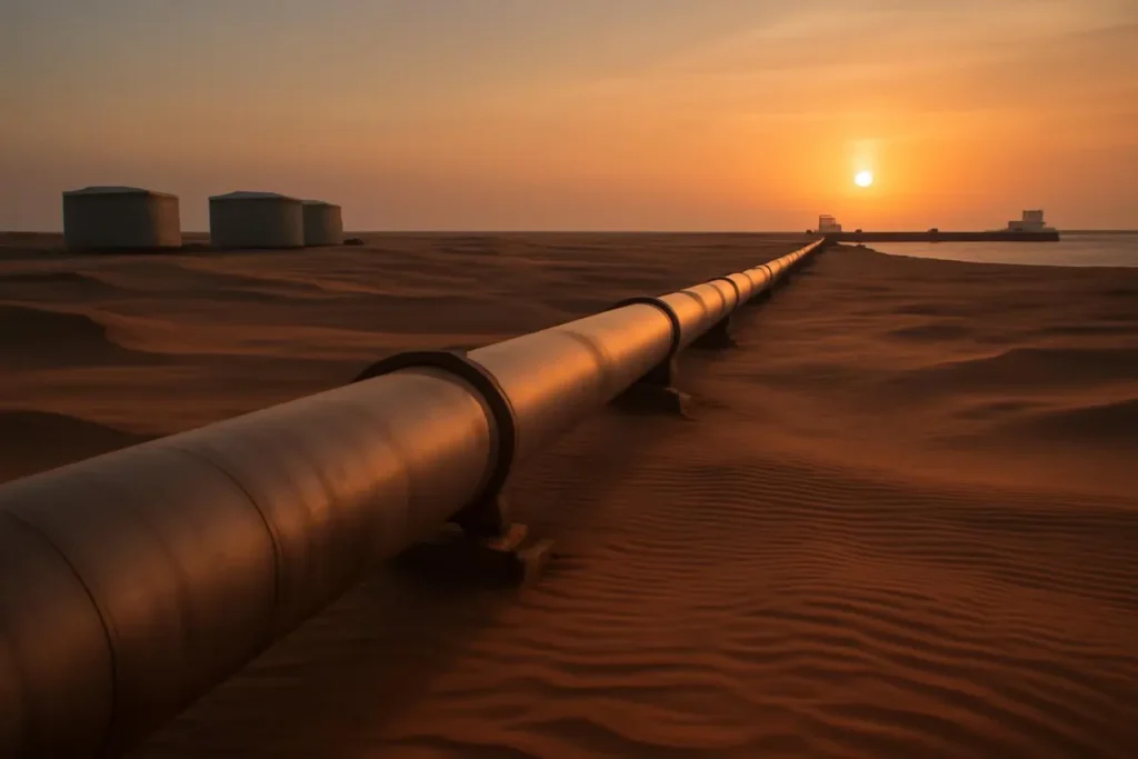 Иллюстрация к новости:Саудовская Аравия перезапустила East-West Pipeline на фоне тупика по Ормузу