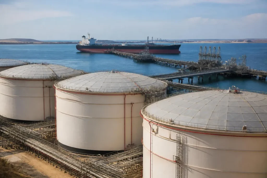 Иллюстрация к новости:Сокращение запасов нефти усилило чувствительность цен к перебоям поставок