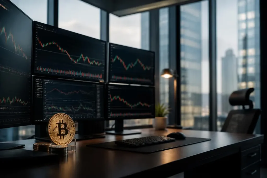 Иллюстрация к новости:Биткоин удержался выше $82 000 после распродажи 7 октября